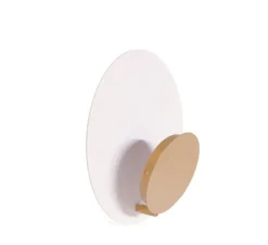 Applique, Eklipse, Blanc Structuré Epoxy Laiton, LED, 2700K, IP44, ⌀31cm - Tekni Led