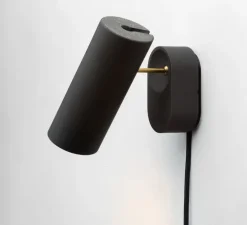 Applique en saillie, Argia, avec câble , noir, Ø6,5cm, H17,5cm - Plato Design