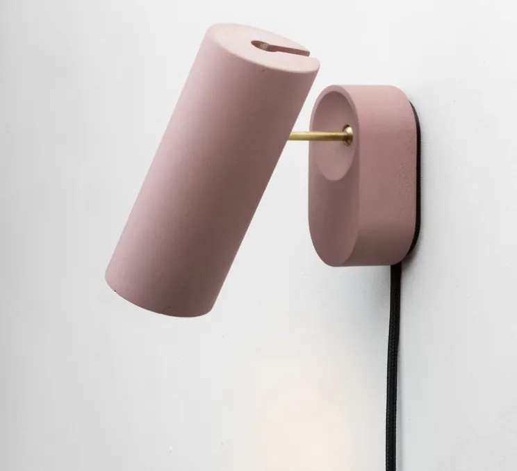 Applique en saillie, Argia, avec câble, burgundy, Ø6,5cm, H17,5cm - Plato Design