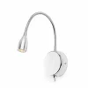 Applique*Faro Applique en saillie, liseuse, interrupteur, Loke, , LED, 3000k,150lm, L32cm, Ø3cm - chrome