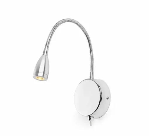 Applique*Faro Applique en saillie, liseuse, interrupteur, Loke, , LED, 3000k,150lm, L32cm, Ø3cm - chrome