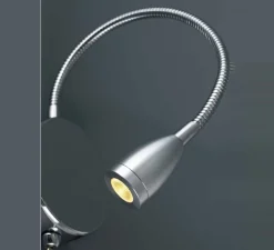 Applique*Faro Applique en saillie, liseuse, interrupteur, Loke, , LED, 3000k,150lm, L32cm, Ø3cm - chrome
