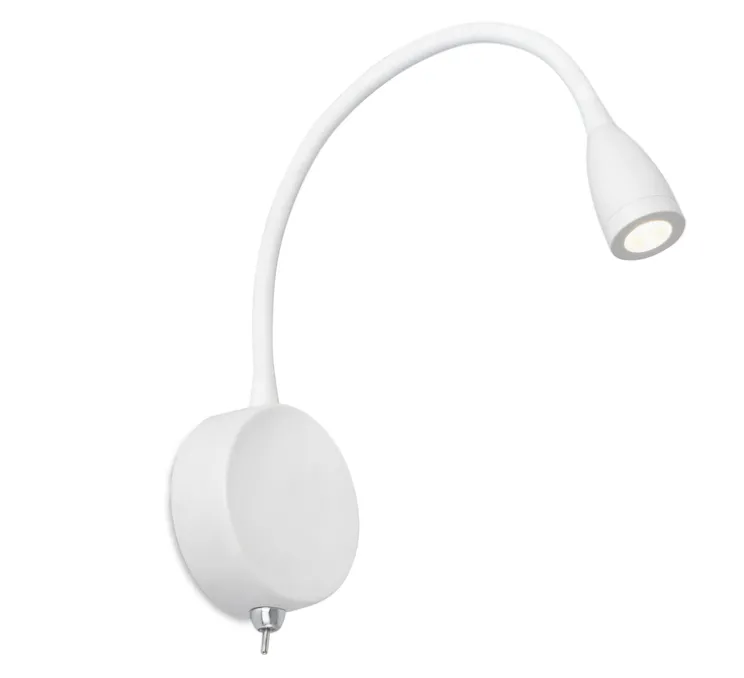 Applique en saillie, liseuse, interrupteur, Loke, blanc, LED, 3000K, 150lm, L20cm, H3cm - Faro