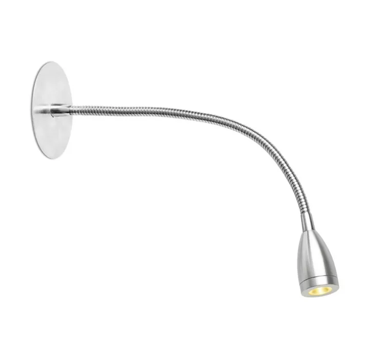 Applique encastrée, liseuse, Loke, chrome, LED, 3000K, 150lm, L30cm, H3cm - Faro