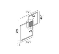 Applique et plafonnier, Venn 1.0, blanc, LED, 2700K, 2100lm, L72,4cm, H72,4cm - Wever&Ducré