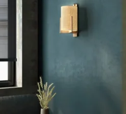 Applique, Greta, chêne, fibre, Ø18cm, H26cm - Carpyen