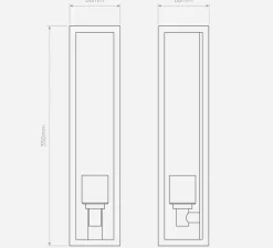 Applique, Harvard, laiton, IP44, Ø8cm, H35cm - Astro