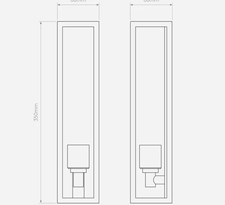 Applique, Harvard, laiton, IP44, Ø8cm, H35cm - Astro