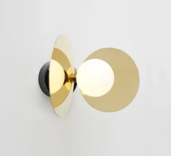 Applique, Ilios, laiton, black Ral 9005, L26cm P18cm- Atelier Areti