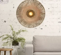 Applique*Good&Mojo Applique, Kalimantan L, , Ø87cm, P15cm - Good & Mojo noir et naturel