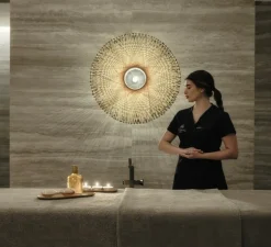 Applique, Kalimantan L, noir et naturel, Ø87cm, P15cm - Good & Mojo