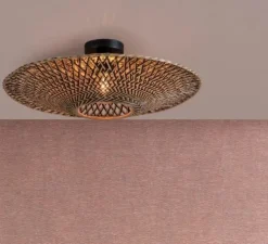 Applique, Kalimantan m, noir et naturel, Ø60cm, H15cm - Good & Mojo