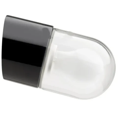 Applique*Zangra Applique, Light.005, avec glass002, IP20, noir, transpsarent, Ø8,5cm, H9,5cm - noir et blanc