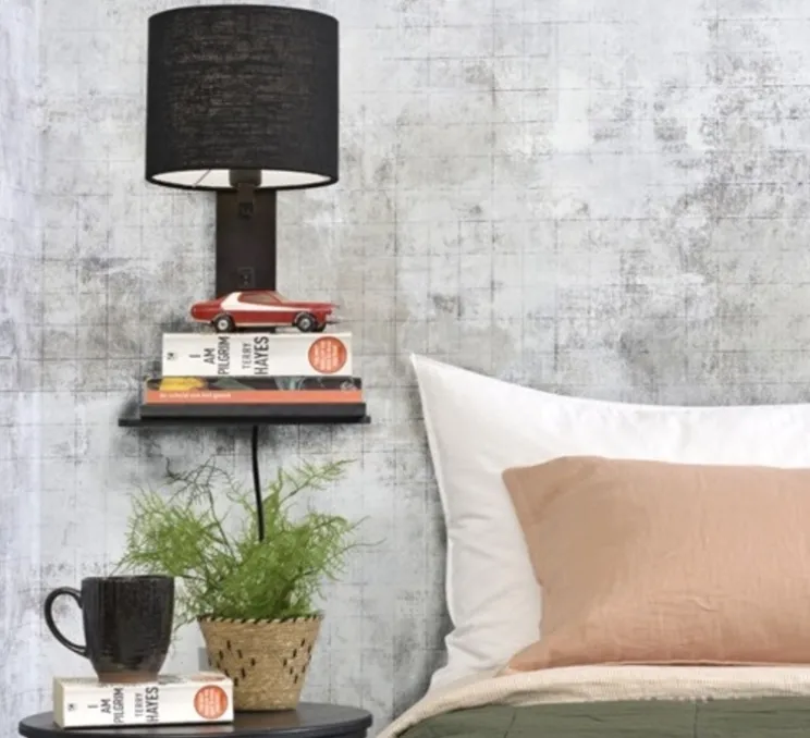 Applique, Liseuse, Andes, noir, L25cm, H36cm - Good&Mojo