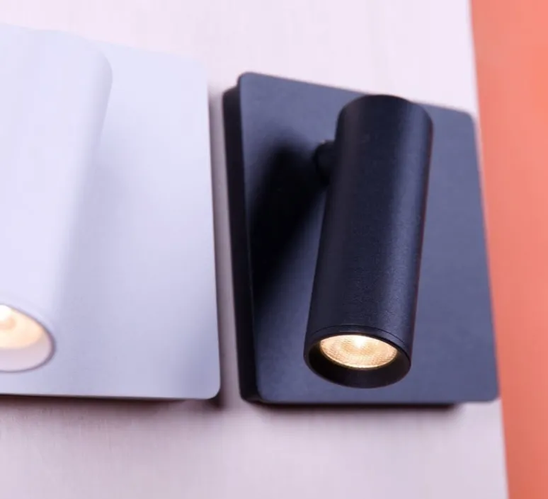 Applique*Nexel Applique, liseuse, Benny 3, encastrable, interrupteur, , 30°, LED, 3000K, 150 lm, L8,5cm, H8,5cm - noir