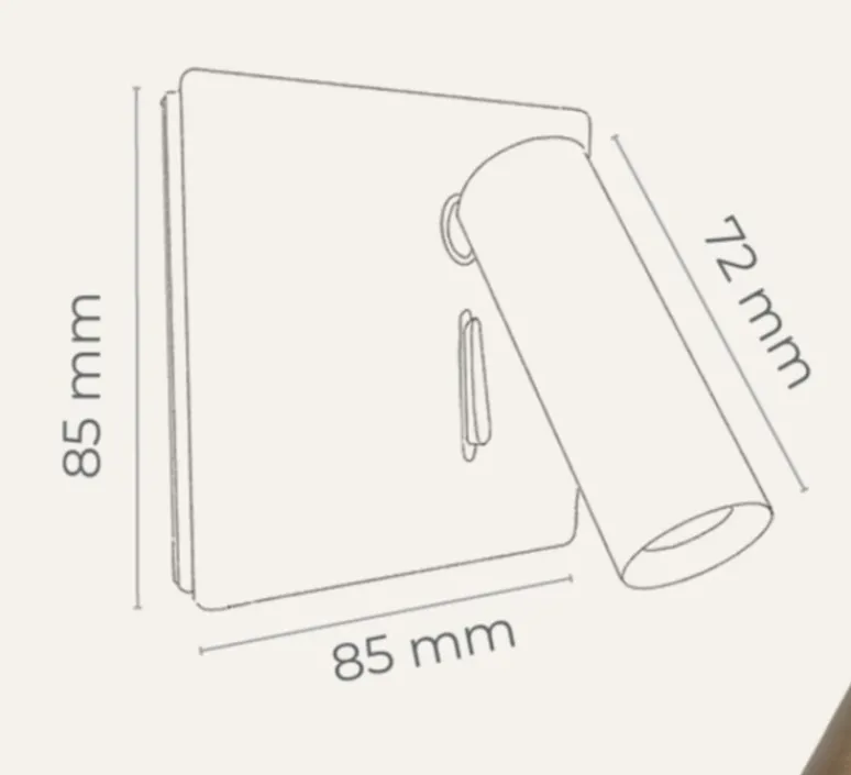 Applique*Nexel Applique, liseuse, Benny 3, Exclusivité Nedgis, encastrable avec interrupteur, , LED, 3000K, 150 lm, L8,5cm, H8,5cm - terracotta