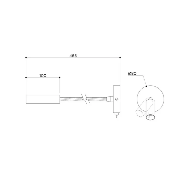 Applique*Contain Applique, liseuse, Book Flexo (switch), , L8cm, H46,5cm- laiton brossé