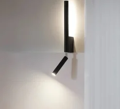 Applique, liseuse, Canut A-3571, noir, LED, 3000K, 500 lm, L2,5cm, H46cm - Estiluz