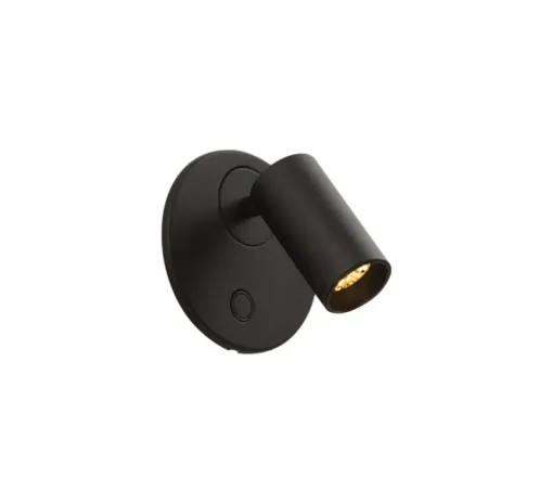 Applique, liseuse, Chic, noir, LED, dim, 2700K, 200 lm, L8,2cm, H8,2cm - LEDS C4