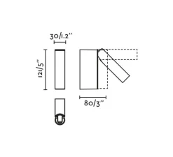 Applique*Faro Applique, Liseuse, Cronos, , LED, 2700K, 394 lm, L3cm, H12,1cm - bronze