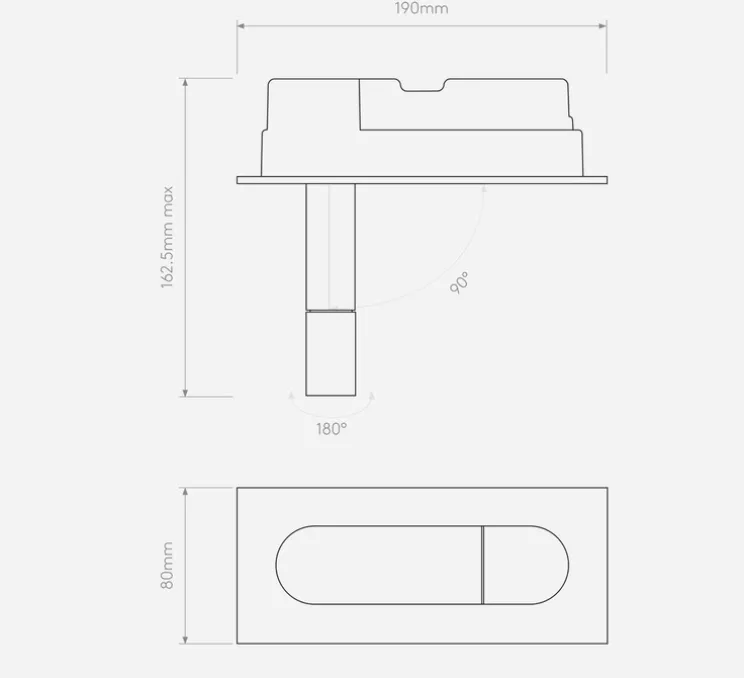Applique, Liseuse, Digit LED II, noir mat, LED, 2700K, 131lm, L19cm, H8cm - Astro Lighting