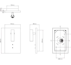 Applique, Liseuse, Edge Reader Mini, noir mat, LED, 2700K, 149lm, L15cm, H24cm - Astro