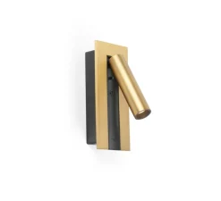 Applique*Faro Applique liseuse, en saillie / encastrable, Gabo, USB-C, , LED, 2700K, 394 lm, L8cm, H18,5cm - bronze