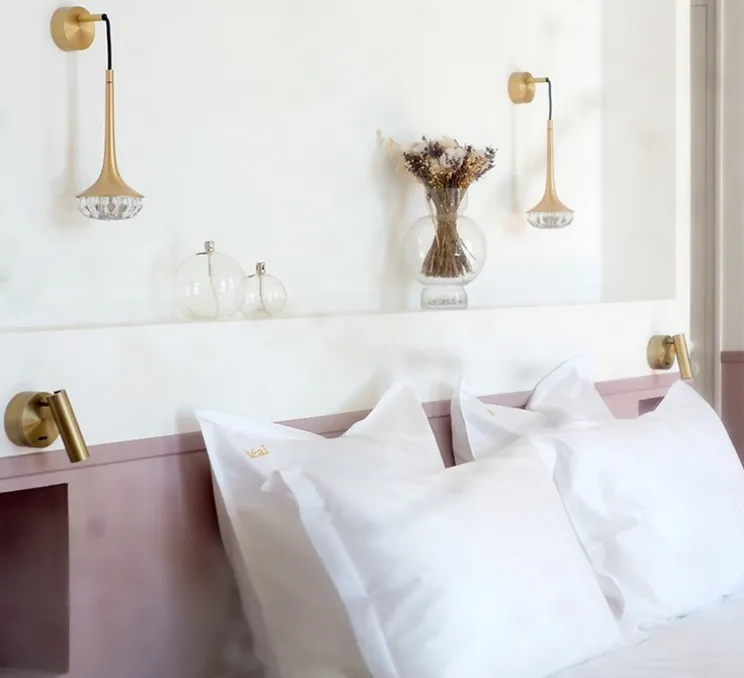 Applique, liseuse, en saillie, BOC, bronze, interrupteur LED, 3000k, 3W, H17cm, Ø7,5cm - Faro