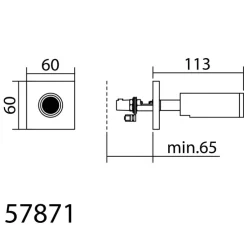 Applique, liseuse encastrable, Asia, nickel mat, LED, 3000K, 145 lm, L6cm, H6cm - MDC