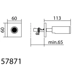 Applique*MDC Applique, liseuse encastrable, Asia, , LED, 3000K, 145 lm, L6cm, H6cm - laiton mat