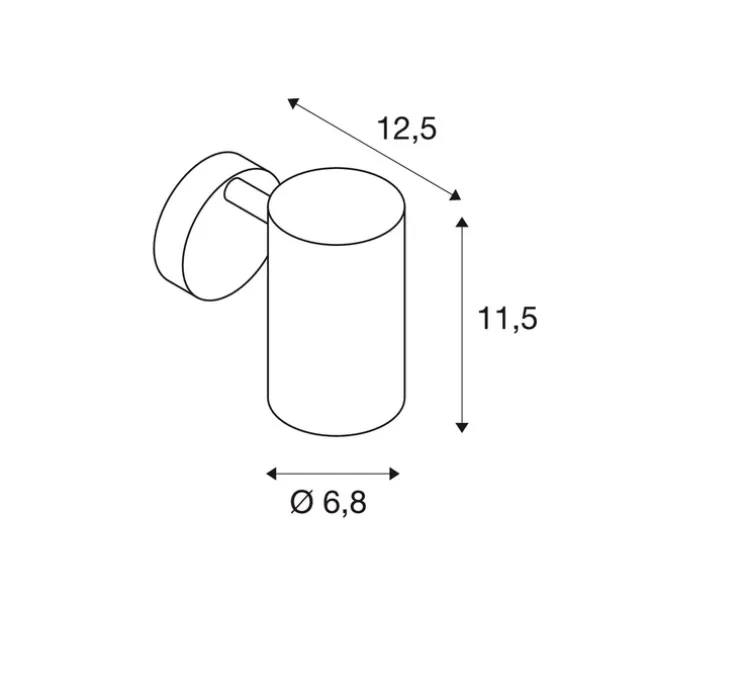 Applique, Liseuse, Enola B, noir, avec interrupteur, H11,6cm, Ø9cm - SLV