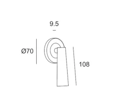 Applique*LEDS C4 Applique, liseuse, Gamma Mini, , LED, 2700K, 137 lm, Ø7cm, H10,8cm - blanc