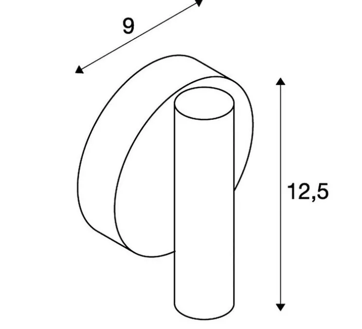 Applique, liseuse, Karpo, blanc, LED, 3000K, 450LmL9cm, H12,5cm, 40°, avec interrupteur - SLV