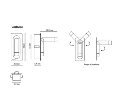 Applique*Marset Applique, liseuse, Ledtube, , LED, 2700k, 150lm, H17cm - blanc