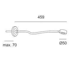 Applique*LEDS C4 Applique, liseuse, Link Recessed, , LED, dim, 2700K, 121 lm, L45,9cm, H5cm - blanc