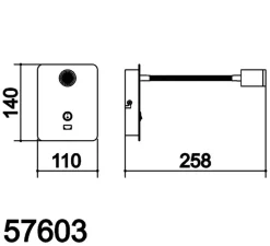 Applique*MDC Applique, liseuse, Reader Flex USB, , LED, 3000K, 145 lm, L11cm, H14cm - blanc mat