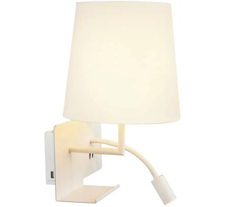 Applique, liseuse, Somnila Flex, version gauche, blanc, LED, 3000K, 120 lm, L32cm, H40cm - SLV
