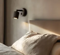 Applique*Aromas del Campo Applique, liseuse, Tea, A1337, , LED, 2700K, 300 lm, L8cm, H8cm - noir mat, marbre noir