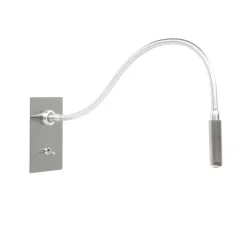 Applique, liseuse, Zoom W4731, chrome, L32cm, H9cm - Tekni Led