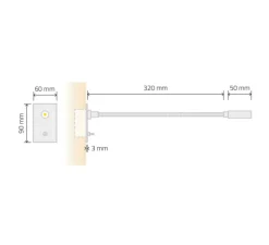 Applique, liseuse, Zoom W4731, chrome, L32cm, H9cm - Tekni Led