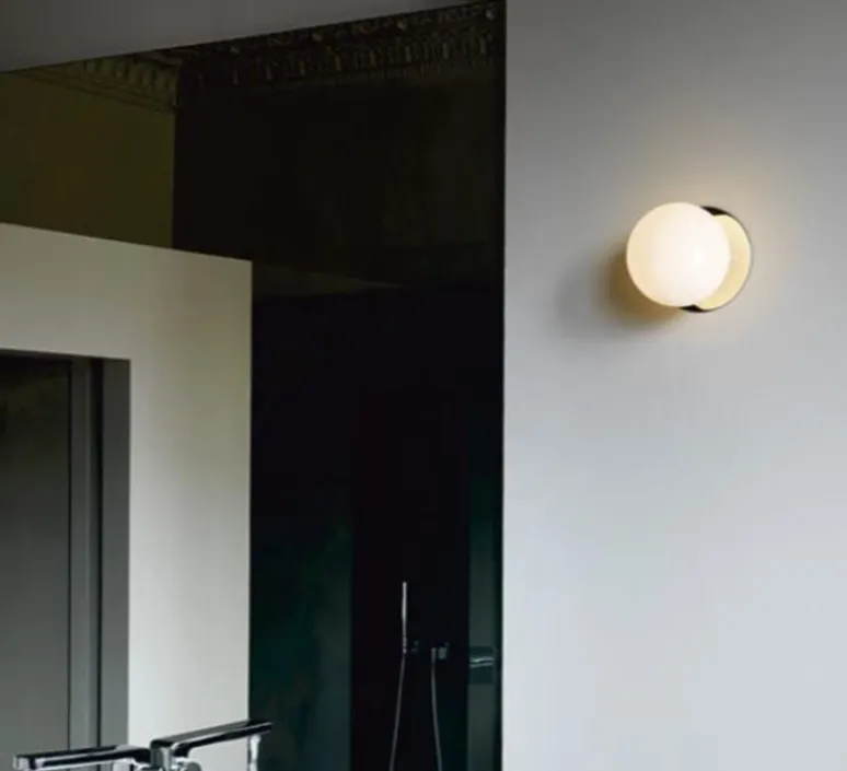 Applique*CTO lighting Applique, Mezzo, Flush, , Ø13cm, P12,5cm, IP44 - laiton