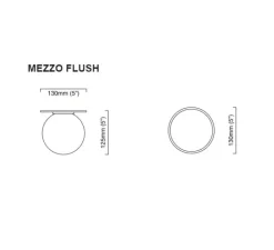 Applique*CTO lighting Applique, Mezzo, Flush, , Ø13cm, P12,5cm, IP44 - laiton