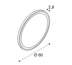 Applique, miroir lumineux, Trukko, aluminium, IP44, LED, dim, 3000/4000/6500K, 1270/1260/1260 lm, L60cm, H60cm - SLV