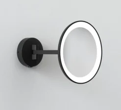 Applique miroir, Mascali Round, noir mat, IP44, LED, 3000K, 76lm, L21,5cm, H21,5cm - Astro Lighting
