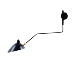 Applique*Serge Mouille Applique murale, 1 bras pivotant courbe, , H40cm - noir