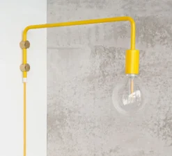 Applique*Zangra Applique murale à potence pivotante, adam, , L4,2cm, H21cm - jaune