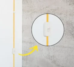 Applique murale à potence pivotante, adam, jaune, L4,2cm, H21cm - Zangra