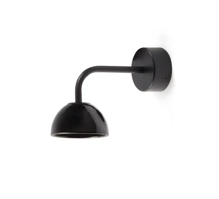 Applique murale, Absidiola A mini, directe, noir, LED, 2700K, 420 lm, L10cm, H16cm - Luxcambra