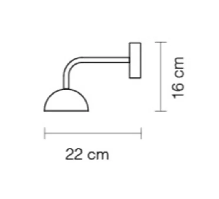 Applique murale, Absidiola A mini, directe, noir, LED, 2700K, 420 lm, L10cm, H16cm - Luxcambra