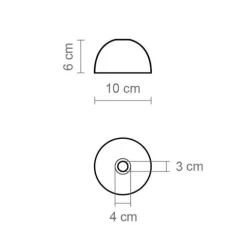 Applique murale, Absidiola A mini, directe, noir, LED, 2700K, 420 lm, L10cm, H16cm - Luxcambra